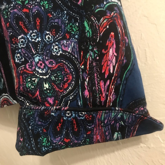 Coldwater Creek Jacket/Blazer. lightweight fully lined. Black & Blue Paisley. - Picture 2 of 7